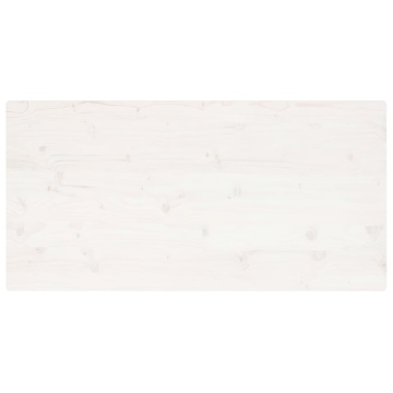 Blat de masă alb 100x50x2,5 cm lemn masiv de pin dreptunghiular - Img 4