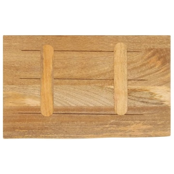 Blat de masă contur organic 60x20x2,5 cm lemn masiv de mango - Img 8