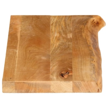 Blat de masă contur organic 90x20x2,5 cm lemn masiv de mango - Img 4