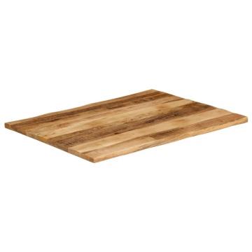 Blat de masă contur organic 90x80x2,5 cm lemn masiv mango brut - Img 2