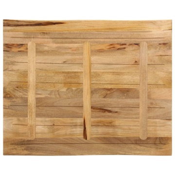 Blat de masă contur organic 90x80x2,5 cm lemn masiv mango brut - Img 8
