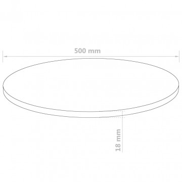 Blat de masă din MDF, rotund, 500 x 18 mm - Img 4