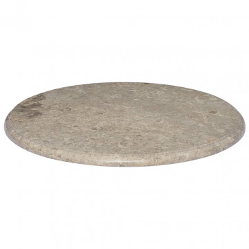 Blat de masă, gri, Ø60x2,5 cm, marmură - Img 2