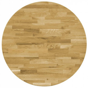 Blat de masă, lemn masiv de stejar, rotund, 23 mm, 700 mm - Img 3