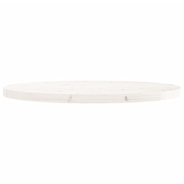Blat de masă rotund, alb, Ø90x3 cm, lemn masiv de pin - Img 3