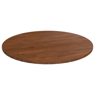 Blat de masă rotund maro închis Ø70x1,5 cm lemn stejar tratat - Img 1