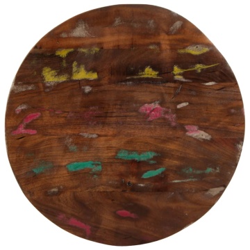 Blat de masă rotund, Ø 60x2,5 cm, lemn masiv reciclat - Img 1