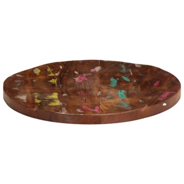 Blat de masă rotund, Ø 60x2,5 cm, lemn masiv reciclat - Img 4