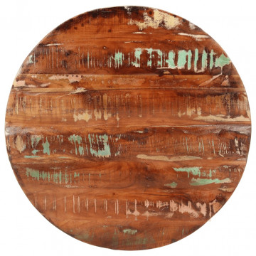 Blat de masă rotund, Ø 70x1,5 cm, lemn masiv reciclat - Img 1