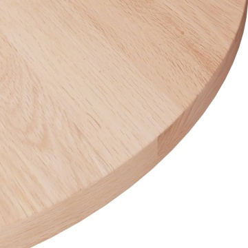 Blat de masă rotund, Ø30x1,5 cm, lemn masiv stejar netratat - Img 3