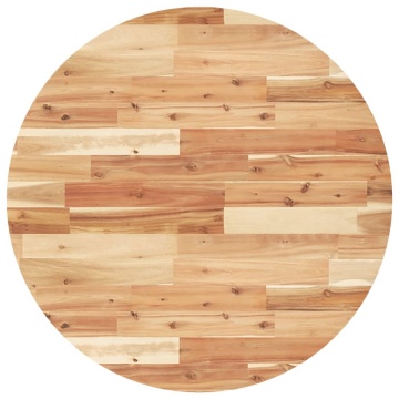 Blat de masă rotund, Ø80x2 cm, lemn masiv de acacia - Img 2