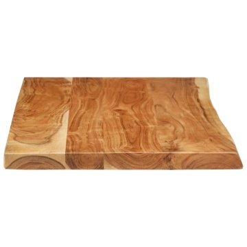 Blat lavoar de baie, 114x52x4 cm, lemn masiv de acacia - Img 4