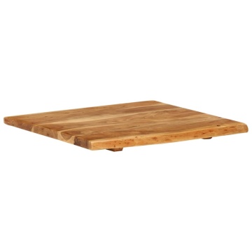 Blat lavoar de baie, 58x52x2,5 cm, lemn masiv de acacia - Img 7