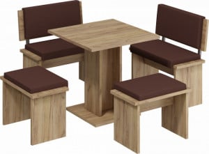 Bond (Set Mobilier Bucatarie Mic) Eco Brown/Cr.Golden& - Img 2