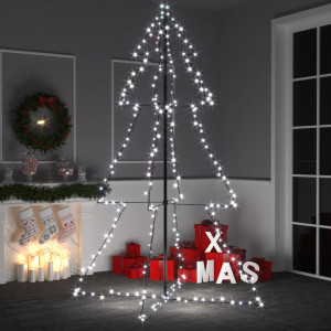 Brad Crăciun conic 240 LED-uri, 118x180 cm, interior & exterior - Img 1