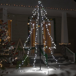 Brad Crăciun conic 240 LED-uri, 118x180 cm, interior & exterior - Img 3