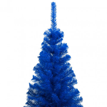 Brad Crăciun pre-iluminat cu set globuri, albastru, 240 cm, PVC - Img 2