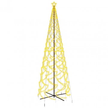 Brad de Crăciun conic, 1400 LED-uri, alb cald, 160x500 cm - Img 2