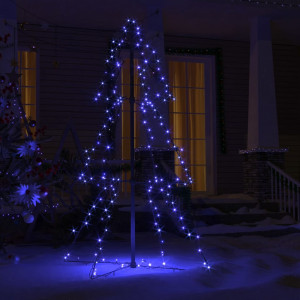 Brad de Crăciun conic 160 LED-uri, 78x120 cm, interior/exterior - Img 3