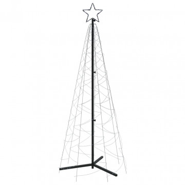 Brad de Crăciun conic, 200 LED-uri, alb rece, 70x180 cm - Img 2