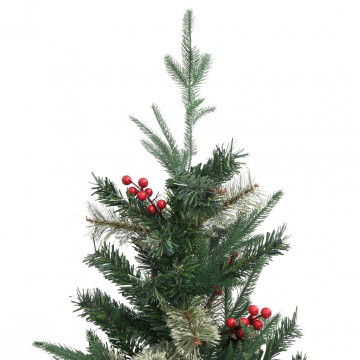 Brad de Crăciun cu conuri de pin, verde, 150 cm, PVC&PE - Img 4