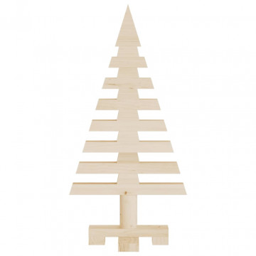 Brad de Crăciun din lemn decorativ, 60 cm, lemn de pin masiv - Img 4