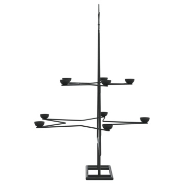Brad de Crăciun din metal pentru decor, negru, 75 cm - Img 8