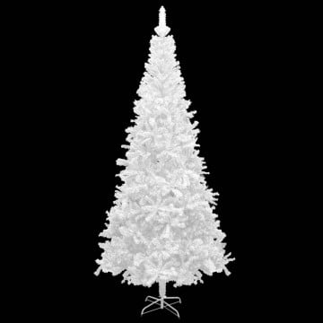 Brad de Crăciun pre-iluminat cu set globuri, alb, 240 cm, L - Img 2