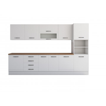 Bucatarie Alfa 320, alb, blat termic nuc, corp pentru cuptor incorporabil - Img 6