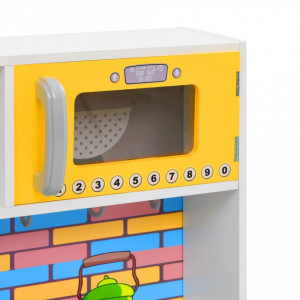 Bucătărie de jucărie pentru copii, multicolor, 80x30x85 cm, MDF - Img 7
