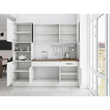 Bucatarie Sofia 200 cm, Alb, Blat termic nuc, Corp cuptor incorporabil - Img 4