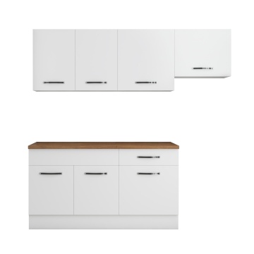 Bucatarie Sofia 200 cm, Alb, Blat termic nuc, Corp hota - Img 5