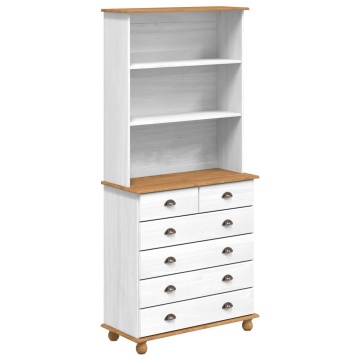 Bufet “ASKIM” alb 91x40x199.5 cm lemn masiv de pin, Bufet 'ASKIM'alb 91x30x104 cm lemn masiv de pin, Bufet cu sertare 'ASKIM'alb 91x40x95.5 cm lemn masiv de pin - Img 2