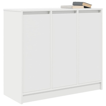 Bufetă albă 85x34x76 cm din lemn prelucrat - Img 4