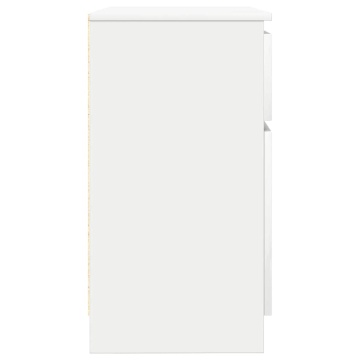 Bufetă cu sertar alb 71x35x65 cm din lemn prelucrat - Img 6