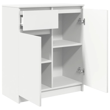 Bufetă cu sertar alb 71x35x84 cm din lemn prelucrat - Img 8