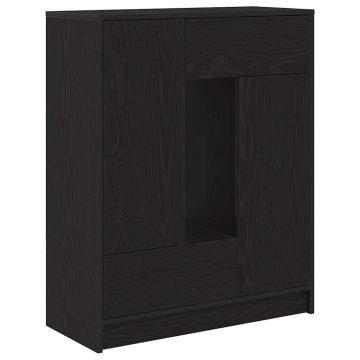 Bufetă cu sertare și uși Stejar negru 73x31x90 cm - Img 2