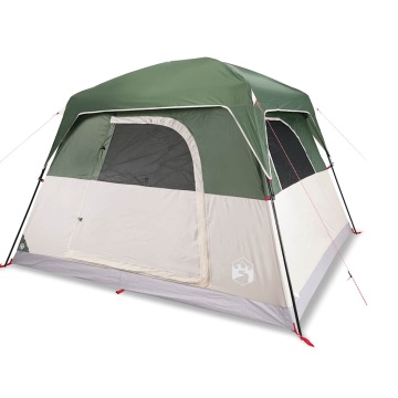 Cabină cort de camping, 4 persoane, verde, impermeabil - Img 2
