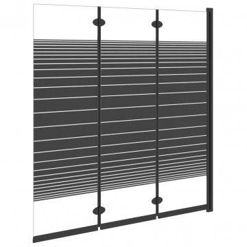 Cabină de duș pliabilă, 3 panouri, negru, 130x130 cm, ESG - Img 6