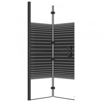 Cabină de duș pliabilă, negru, 100x140 cm, ESG - Img 3