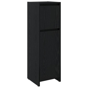 Cabinet de baie Negru Stejar 30x30x95 cm Lemn prelucrat - Img 2