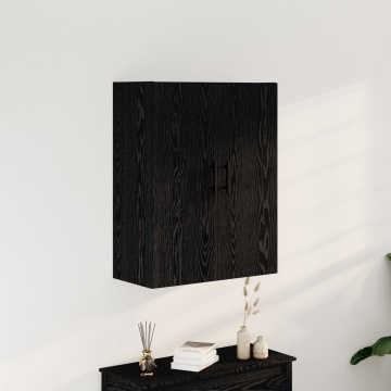 Cabinet montat pe perete Negru Stejar 69,5x34x90 cm Lemn compus - Img 1