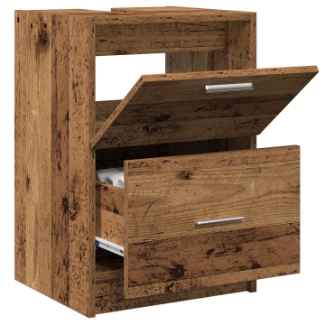 Cabinet pentru chiuvetă Lemn Vechi 40x37x59 cm Lemn Ingineresc - Img 3