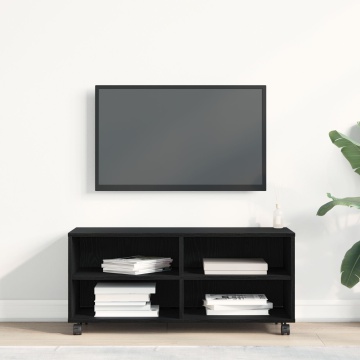 Cabinet TV Negru 90x35x35 cm Lemn prelucrat - Img 4
