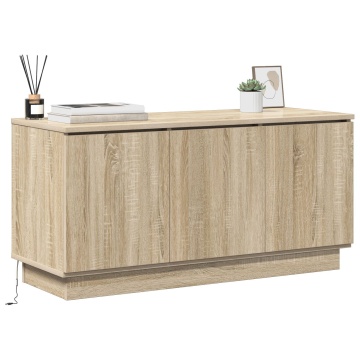 Cabinet TV Sonoma Oak 100x38x49 cm Lemn ingineresc - Img 3