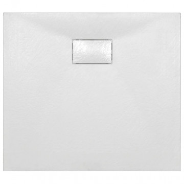 Cădiță de duș, alb, 90 x 80 cm, SMC - Img 4
