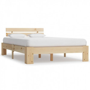 Cadru de pat, 120 x 200 cm, lemn masiv de pin - Img 1