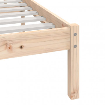 Cadru de pat, 120x200 cm, lemn masiv de pin - Img 7