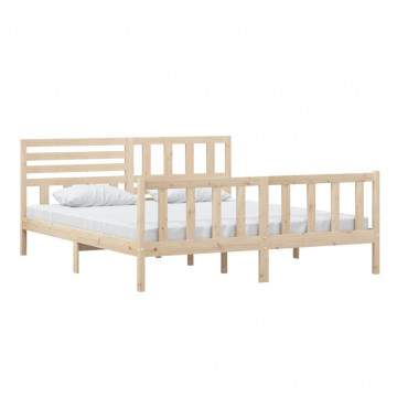 Cadru de pat 6FT Super King, 180x200 cm, lemn masiv - Img 3