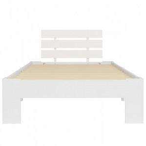 Cadru de pat, alb, 100 x 200 cm, lemn masiv de pin - Img 3
